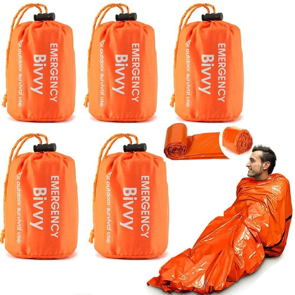 Bivy Bag Emergency - Paquete de 1-5 sacos de dormir