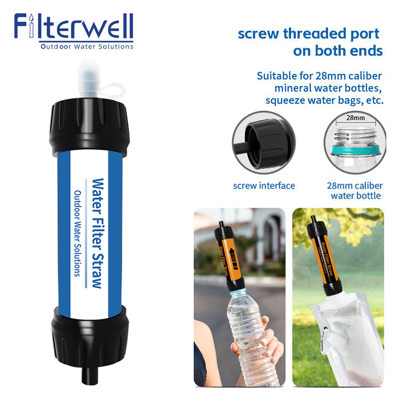 Water Purification Straw - Filterwell-filtro de agua para acampada, Mini