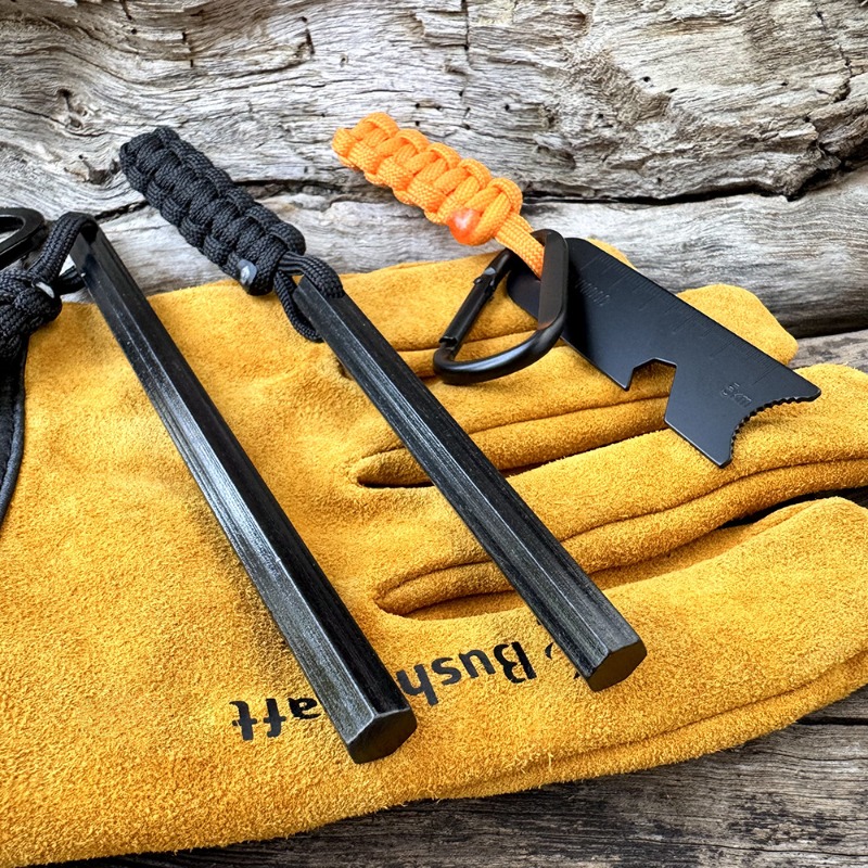 Fire Starting Kit - Piedra de Magnesio Hexagonal Tejida a
