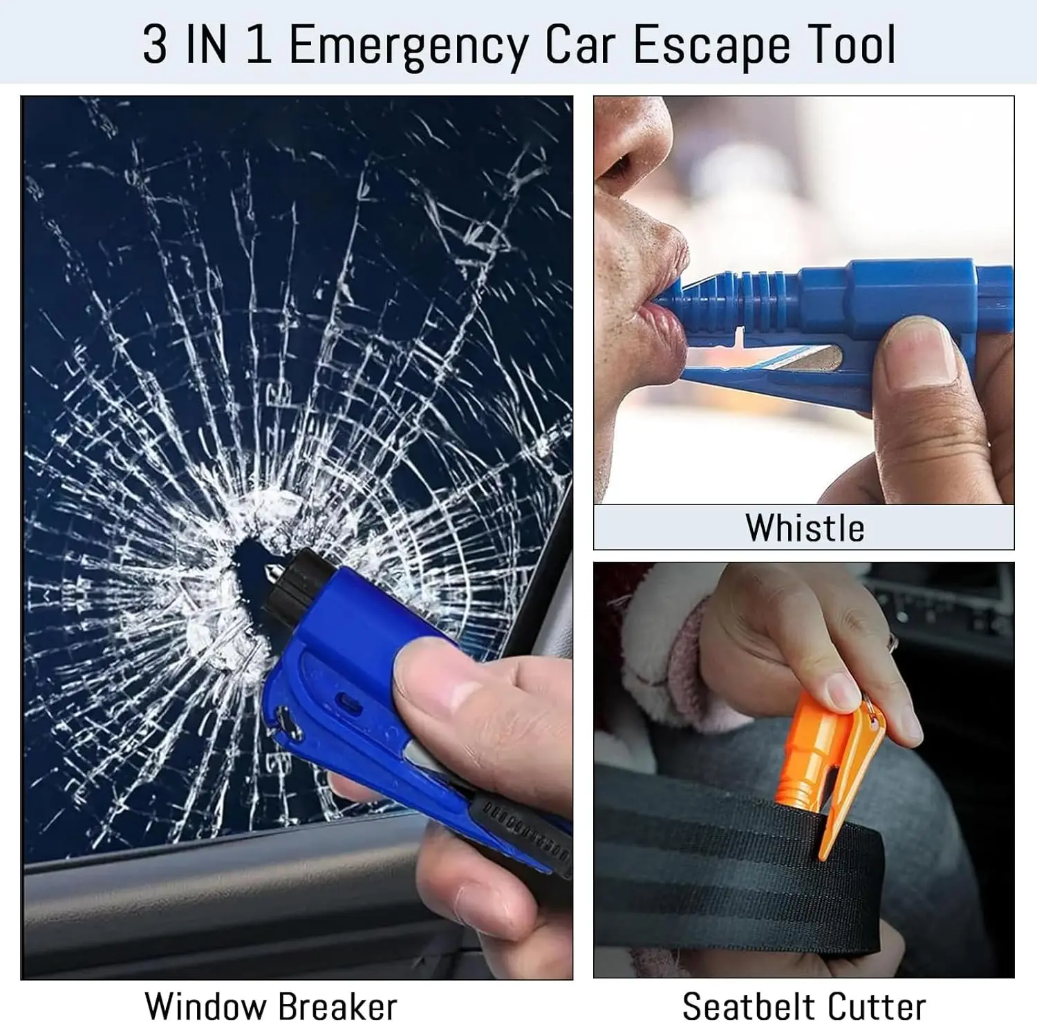 Rescue Rope Throw - Martillo de seguridad para coche, herramienta