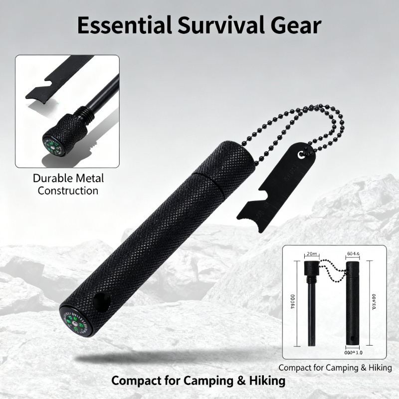 Magnesium Fire Starter - Barra de Magnesio con Brújula -