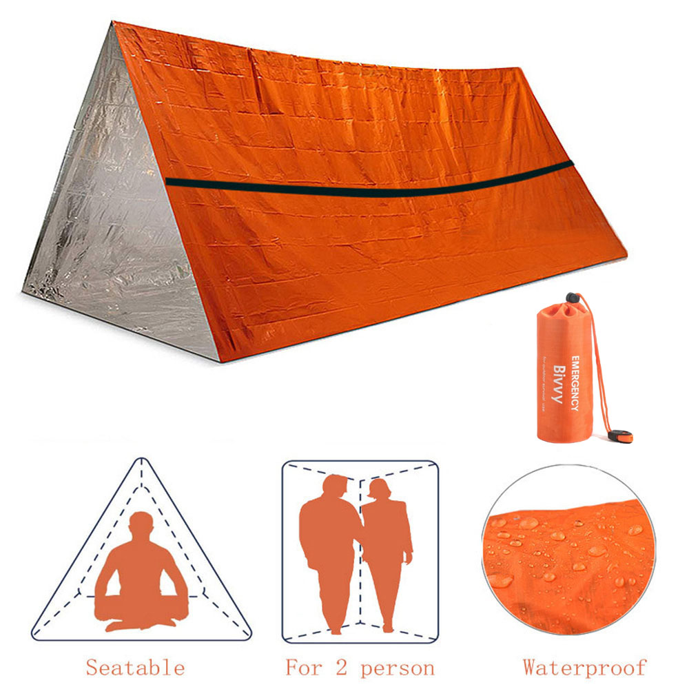 Emergency Mylar Tent - Kit de tienda de supervivencia Bivy