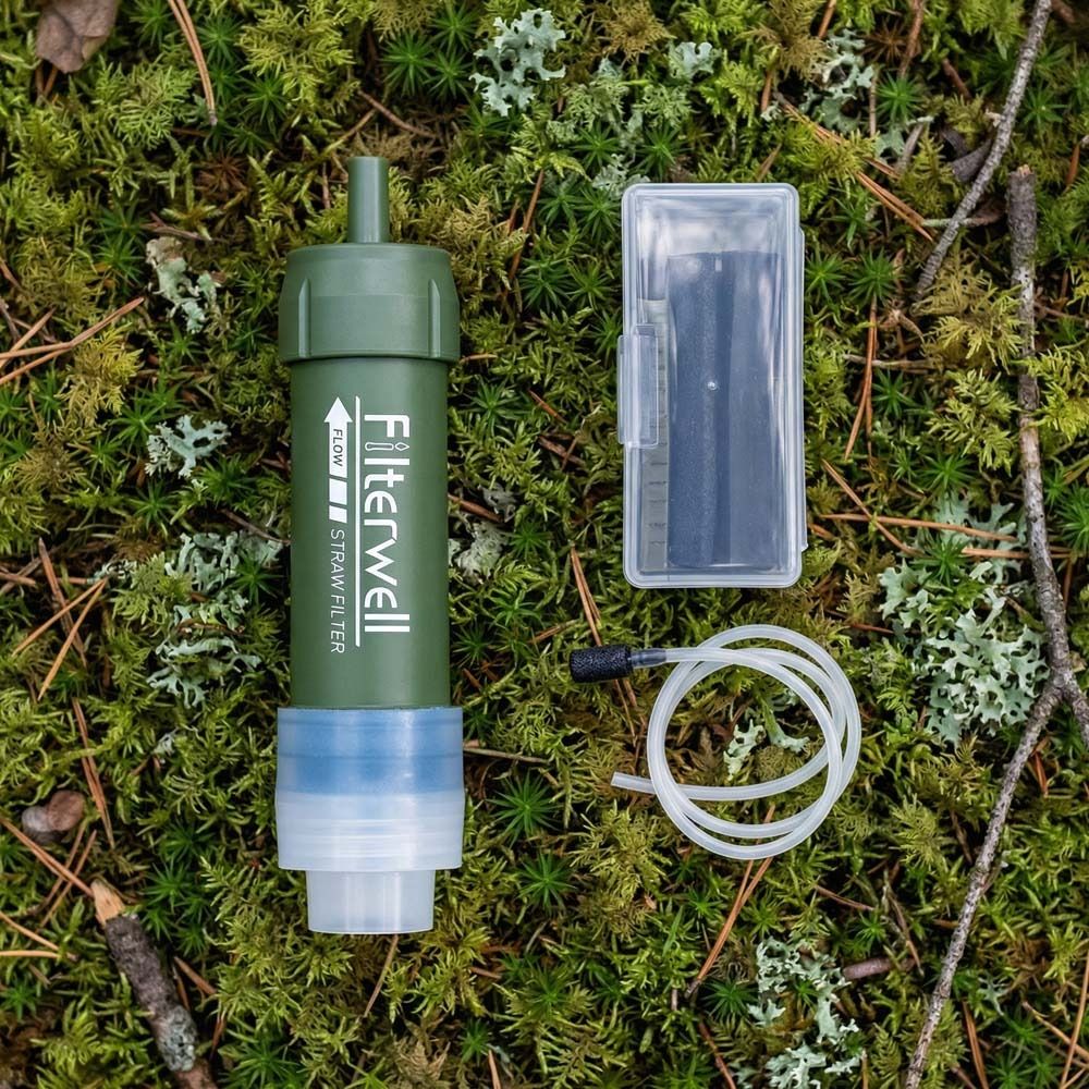 Water Purification Straw - Mini filtro de agua portátil con