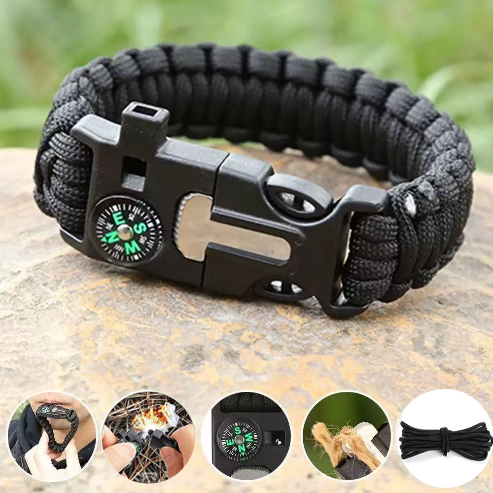 Fire Starting Kit - Pulsera de brújula cinco en uno