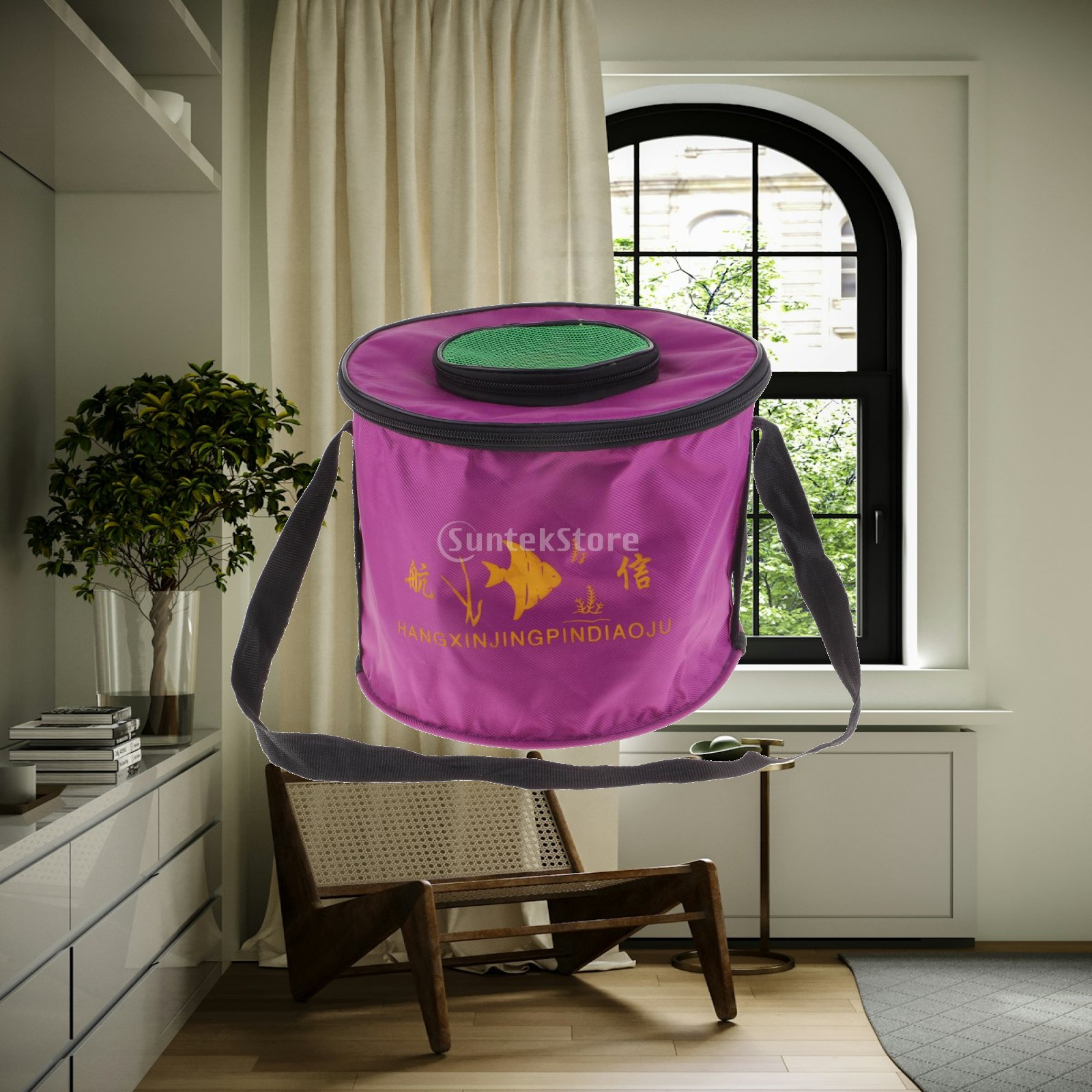 Water Bag Collapsible - Cubo de pesca plegable de lona,