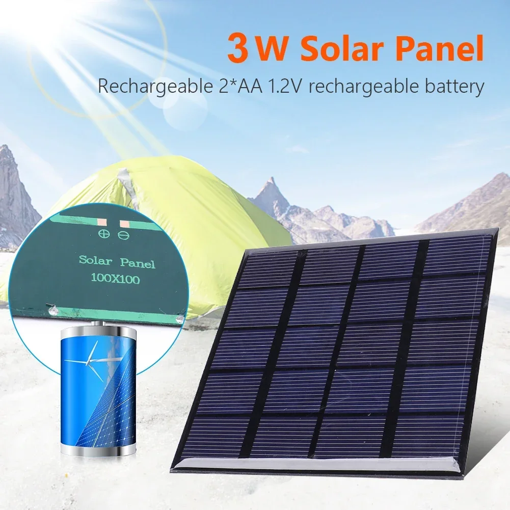 Solar Emergency Charger - Panel Solar de 3W y 5V,