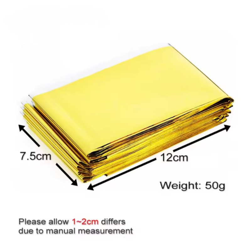 Survival Blanket Reflective - Manta Térmica Reflectante Multiusos, Impermeable y