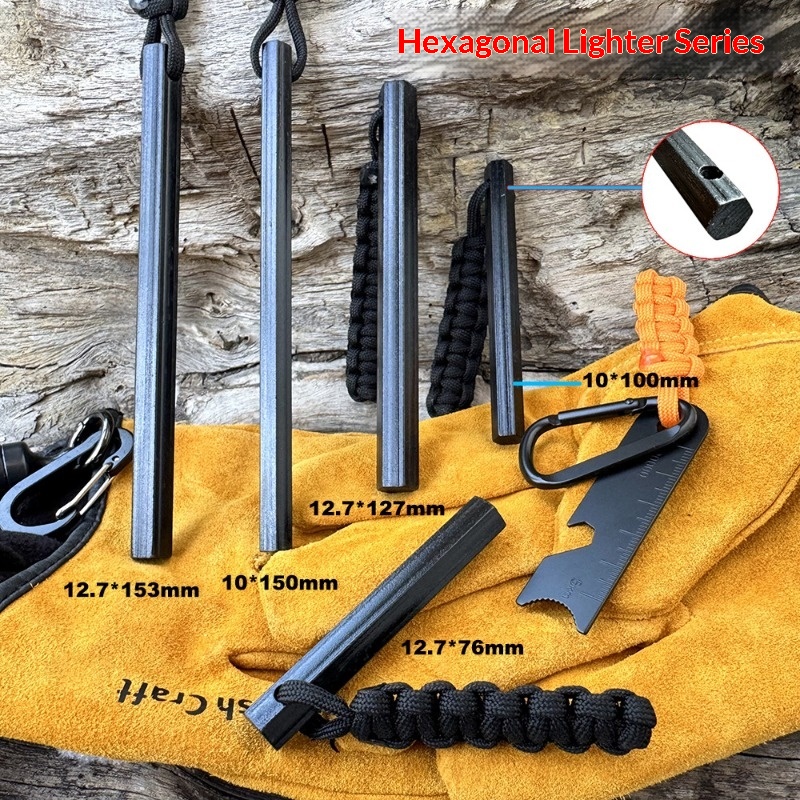 Piedra de Magnesio Hexagonal T - Fire Starting Kit reseña y precio