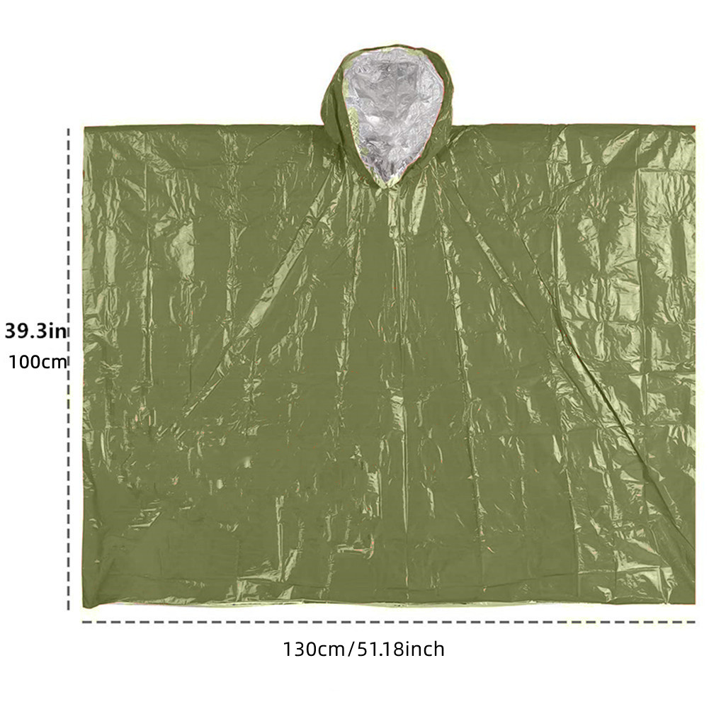 Poncho de lluvia térmico de su - Survival Blanket Reflective reseña y precio