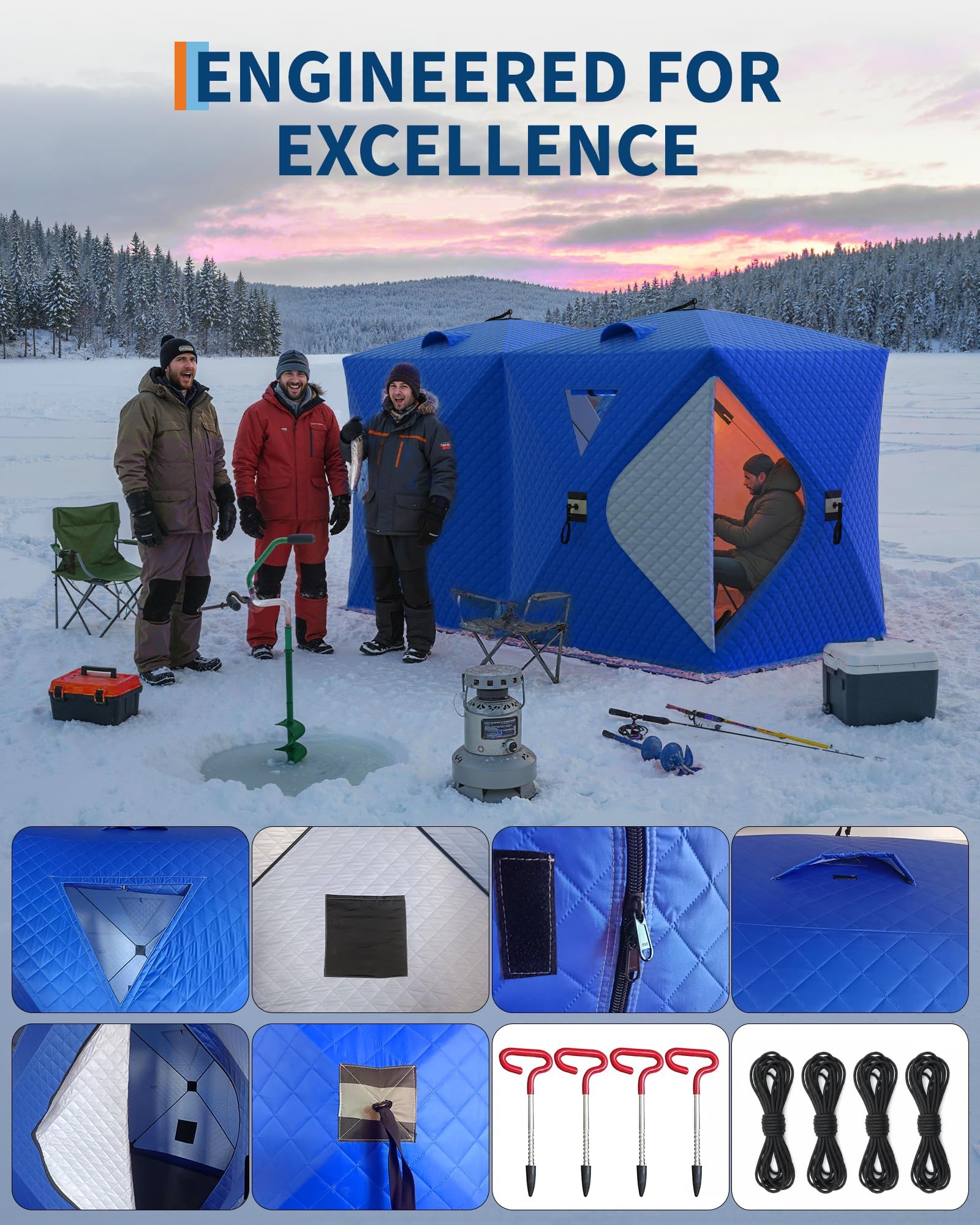 Carpa de pesca en el hielo tip - Emergency Mylar Tent reseña y precio