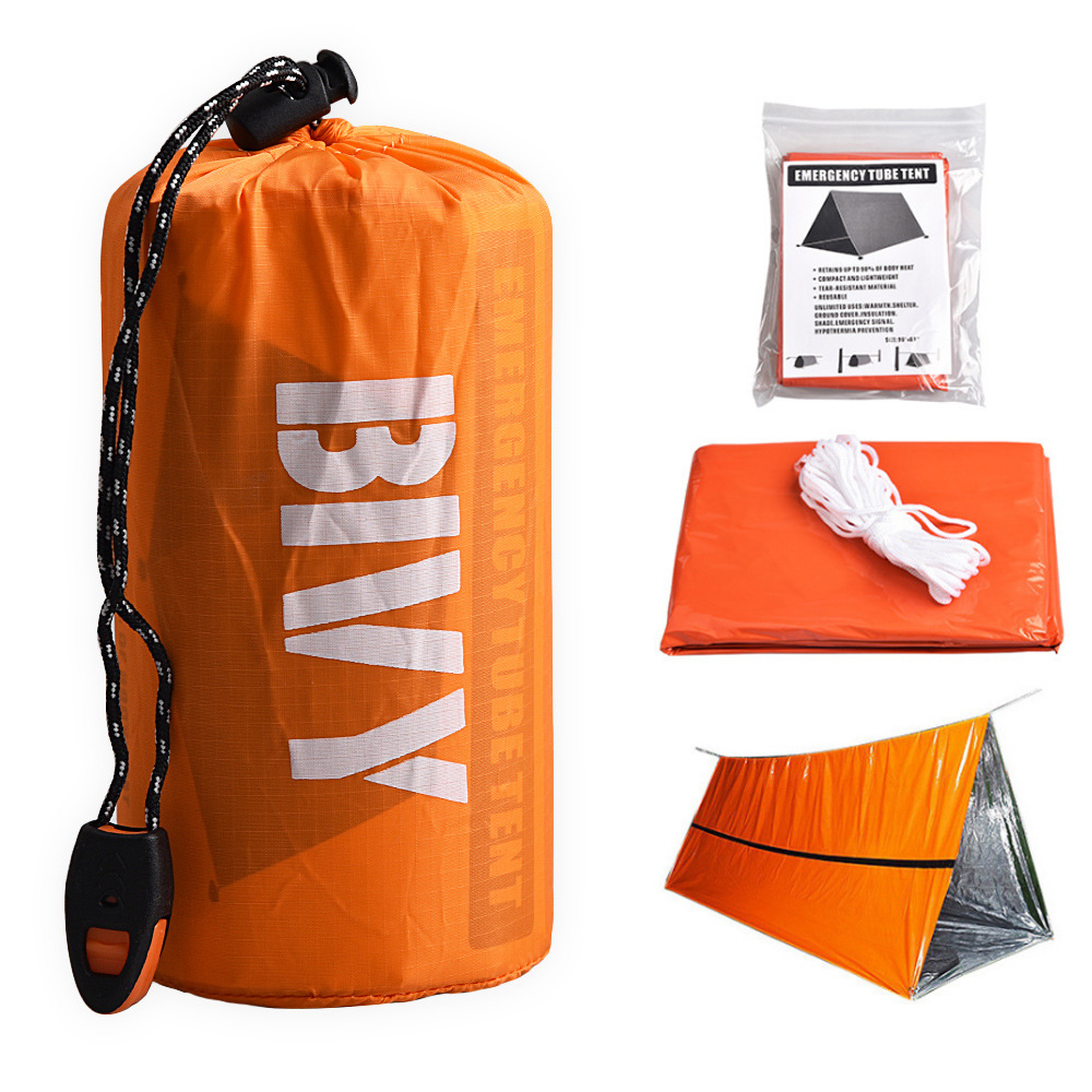 Kit de tienda de supervivencia - Emergency Mylar Tent reseña y precio