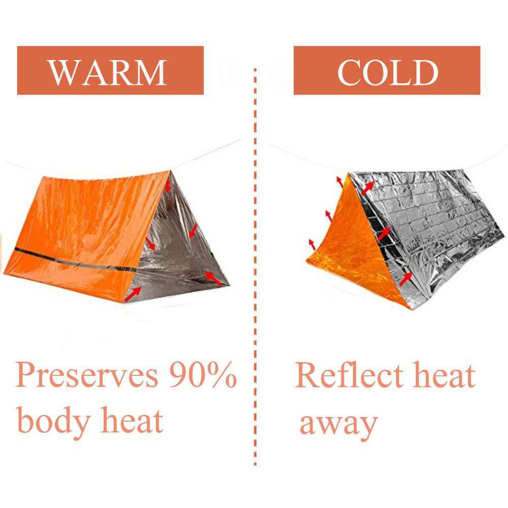 Kit de tienda de supervivencia - Emergency Mylar Tent reseña y precio