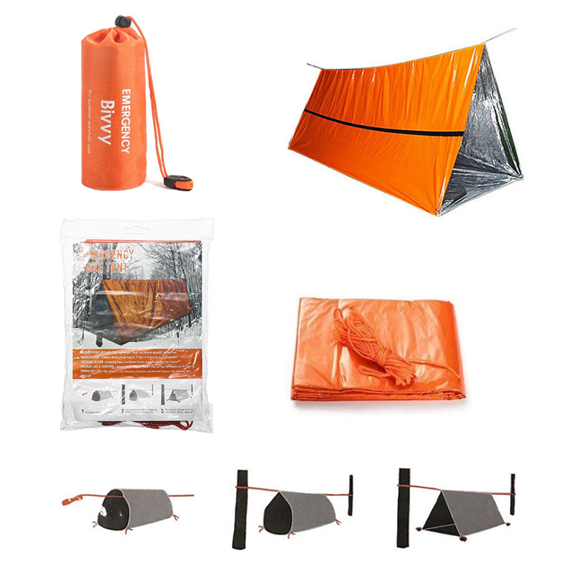 Kit de tienda de supervivencia - Emergency Mylar Tent reseña y precio