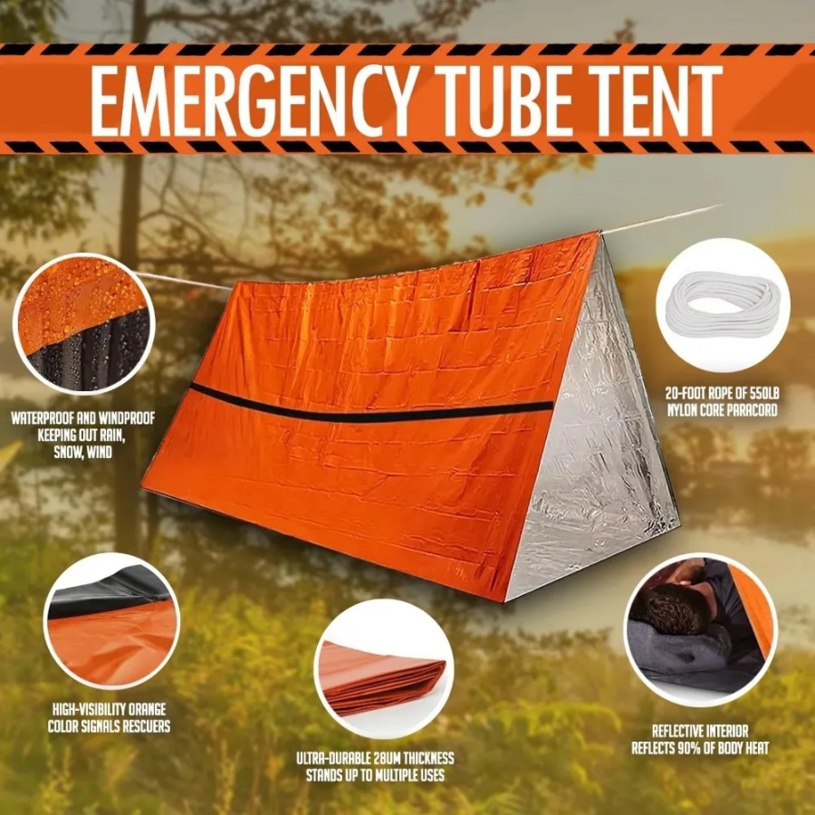 Saco de dormir de emergencia a - Emergency Mylar Tent reseña y precio