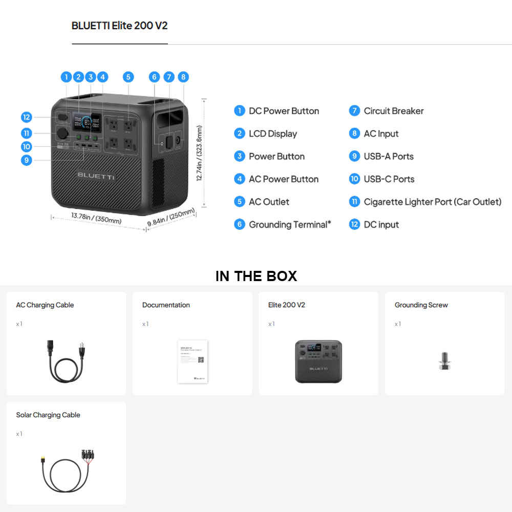 【Renew】BLUETTI Elite 200 V2 Es - Solar Emergency Charger reseña y precio