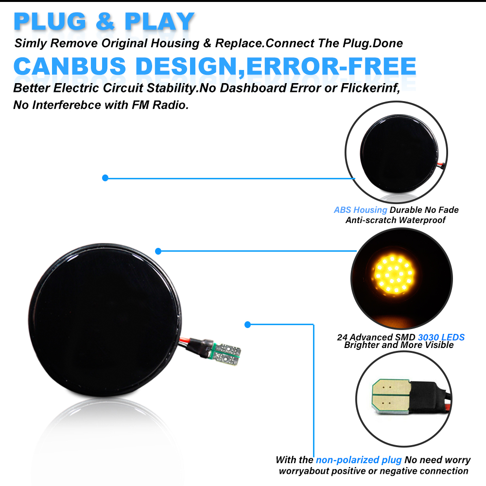 2 uds iJDM luces LED de posici - Signal Panel Orange reseña y precio