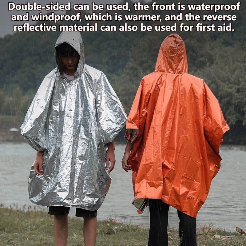 Manta térmica de emergencia pa - Emergency Poncho Rain reseña y precio