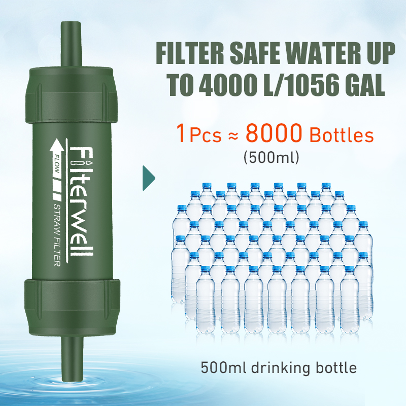 Filtro de agua al aire libre p - Water Purification Straw reseña y precio